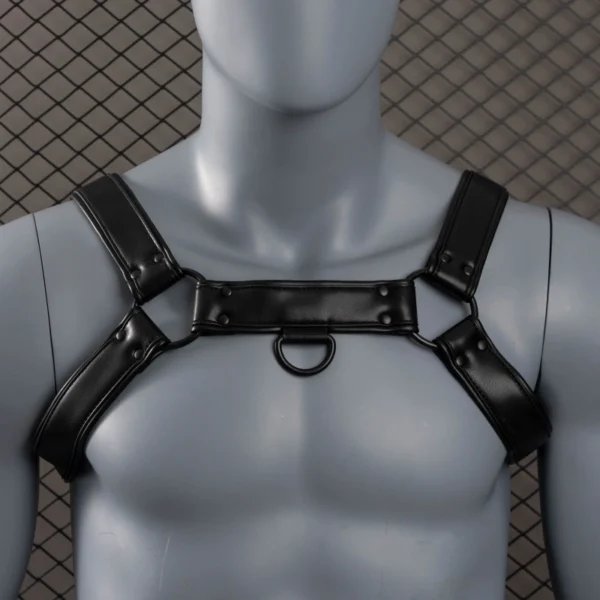 Bulldog Leather Harness - Black